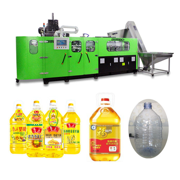 168KW 1 Gallon Blow Molding Equipment 5 Cavities With 63.5mm Preform Heating Pitch